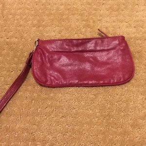 Burgundy wristlet